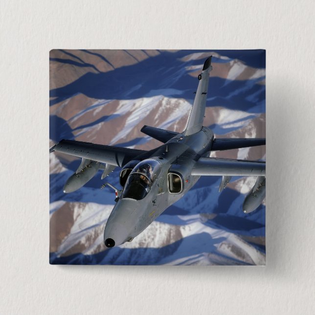 Badge Carré 5 Cm Un AMX italien se déconnecte (Devant)