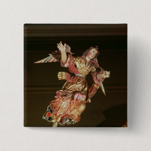 Badge Carré 5 Cm Un ange au-dessus du retable