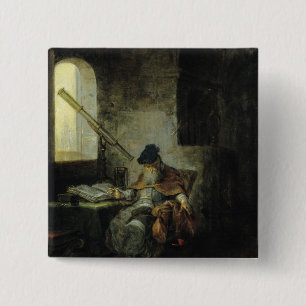 Badge Carré 5 Cm Un astronome