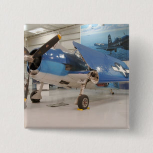 Badge Carré 5 Cm Un avion de chasse F-6F Hellcat de la Seconde Guer