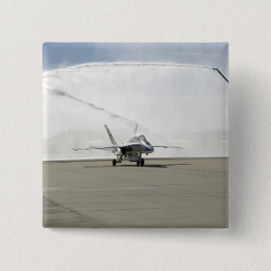 Badge Carré 5 Cm Un avion F-18