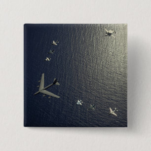 Badge Carré 5 Cm Un avion Stratofortress B-52 de l'US Air Force