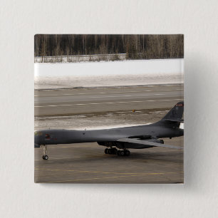 Badge Carré 5 Cm Un B-1B Lancer effectue un contact - et - va