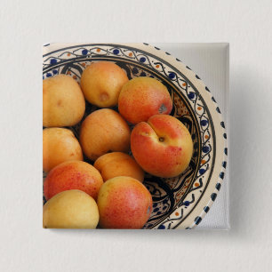 Badge Carré 5 Cm Un bol d'abricots méditerranéens 2