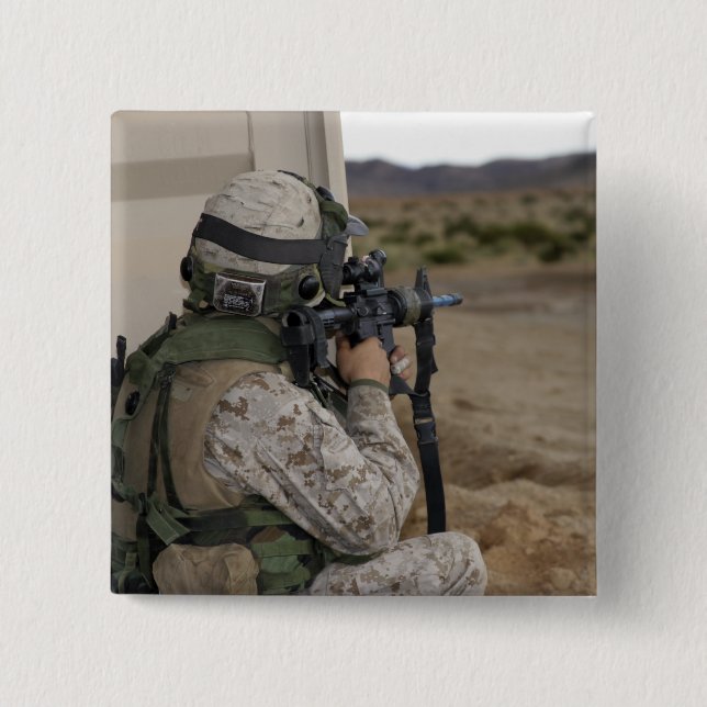 Badge Carré 5 Cm Un chef d'infanterie (Devant)