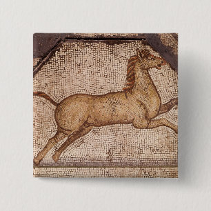 Badge Carré 5 Cm Un cheval, détail d'Orphée charmant les animaux