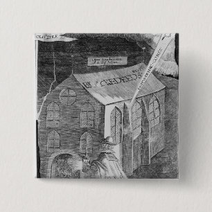 Badge Carré 5 Cm Un complot avec la poudre, 1605