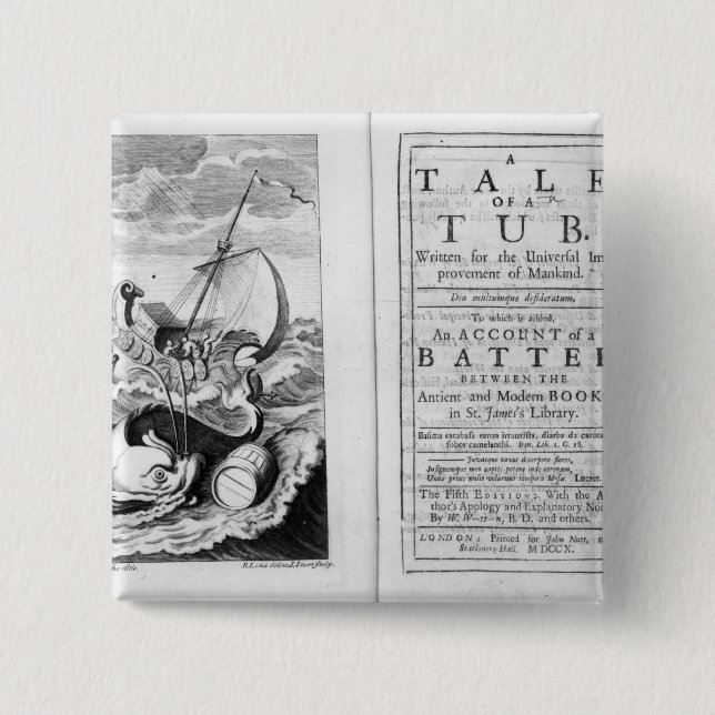 Badge Carré 5 Cm 'Un conte d'un Tub (Devant)