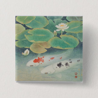 Badge Carré 5 Cm Un couple sous Lotus