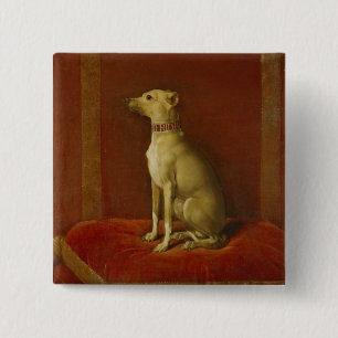 Badge Carré 5 Cm Un de Frederick les lévriers italiens d'II