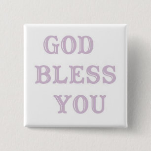 BADGE CARRÉ 5 CM UN DIEU BÉNISSENT YOU-1