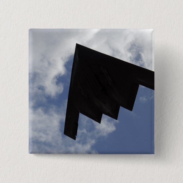 Badge Carré 5 Cm Un esprit B-2 en vol (Devant)