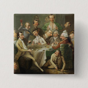 Badge Carré 5 Cm Un groupe de caricature, c.1776 (huile sur la