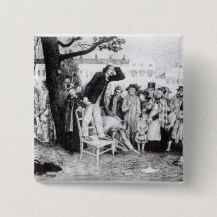 Badge Carré 5 Cm Un haut-parleur socialiste, gravé par W.Strong,