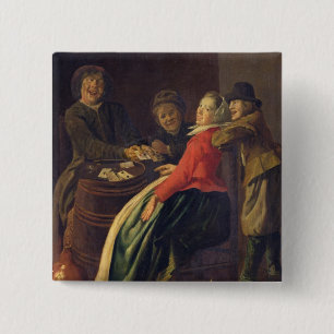 Badge Carré 5 Cm Un jeu des cartes