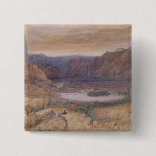 Badge Carré 5 Cm Un lac mountain, Norvège, c.1827