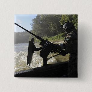 Badge Carré 5 Cm Un membre d'équipage spécial de Combattant-méti