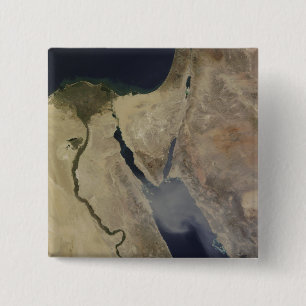 Badge Carré 5 Cm Un nuage de la poussière bronzage d'Arabie