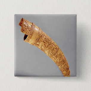 Badge Carré 5 Cm Un oliphant, du trésor de St Sernin