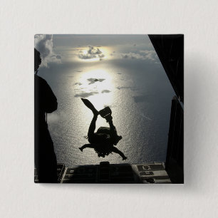 Badge Carré 5 Cm Un pararescueman de l'Armée de l'Air