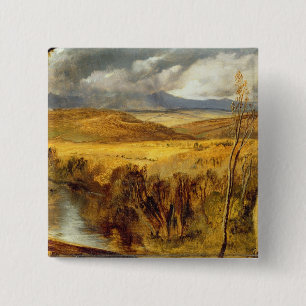 Badge Carré 5 Cm Un paysage des montagnes, c.1825-35 (huile à bord