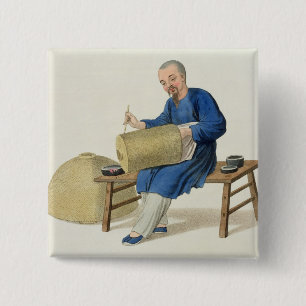 Badge Carré 5 Cm Un peintre de lanterne, plaquent 20 'du costume de