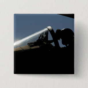 Badge Carré 5 Cm Un pilote se prépare au décollage