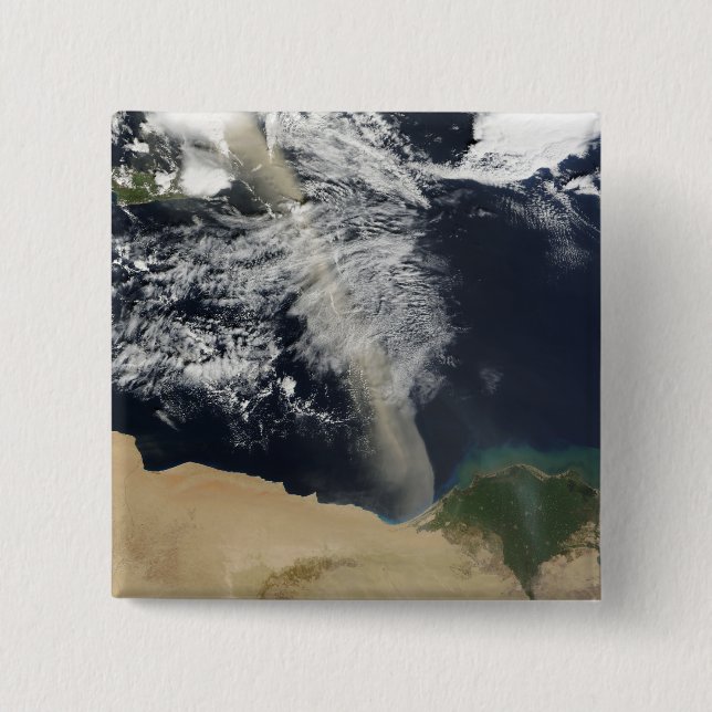 Badge Carré 5 Cm Un plume de poussière (Devant)