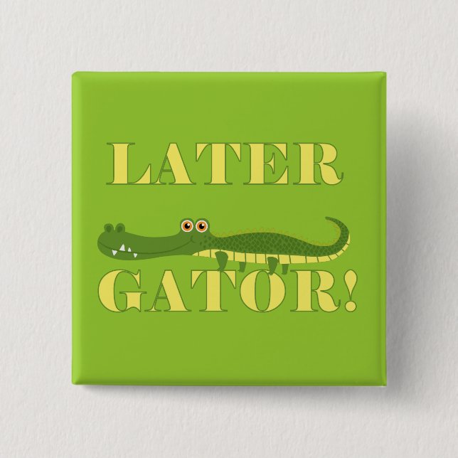 Badge Carré 5 Cm Un plus défunt alligator (Devant)