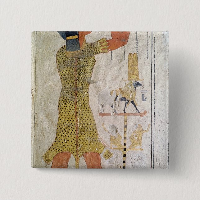 Badge Carré 5 Cm Un prêtre d'Inmutef faisant une proposition (Devant)