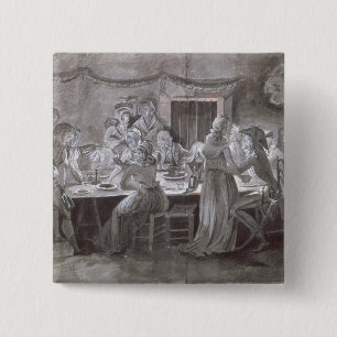 Badge Carré 5 Cm Un repas de mariage de soirée