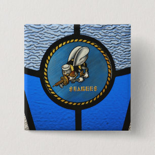 Badge Carré 5 Cm Un seul logo Seabee