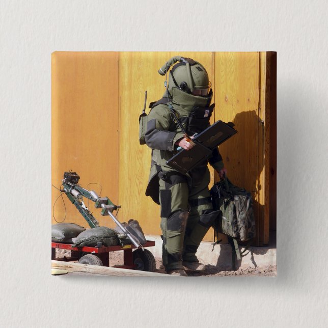 Badge Carré 5 Cm Un technicien (Devant)