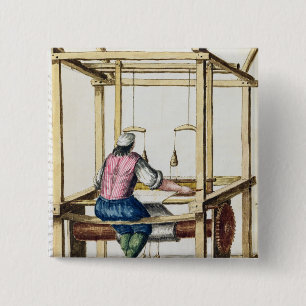 Badge Carré 5 Cm Un tisserand vénitien