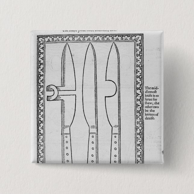 Badge Carré 5 Cm Un tour de couteau (Devant)