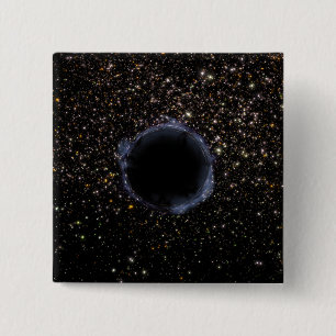 Badge Carré 5 Cm Un trou noir dans un groupe globulaire