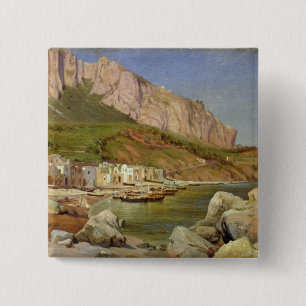 Badge Carré 5 Cm Un village de pêche chez Capri