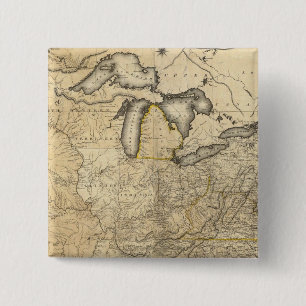 Badge Carré 5 Cm Une carte nouvelle et correcte des États-Unis