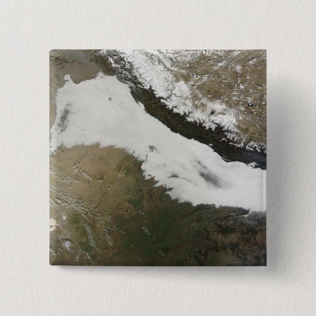 Badge Carré 5 Cm Une épaisse rive de nuages bas (Devant)