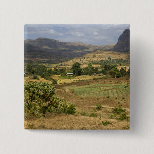 Badge Carré 5 Cm Une grande vue panoramique d'une grande montagne r