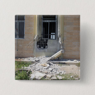 Badge Carré 5 Cm Une grenade à fusée propulsée