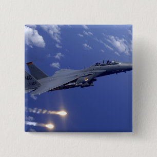 Badge Carré 5 Cm Une grève Eagle de l'Armée de l'Air F-15E