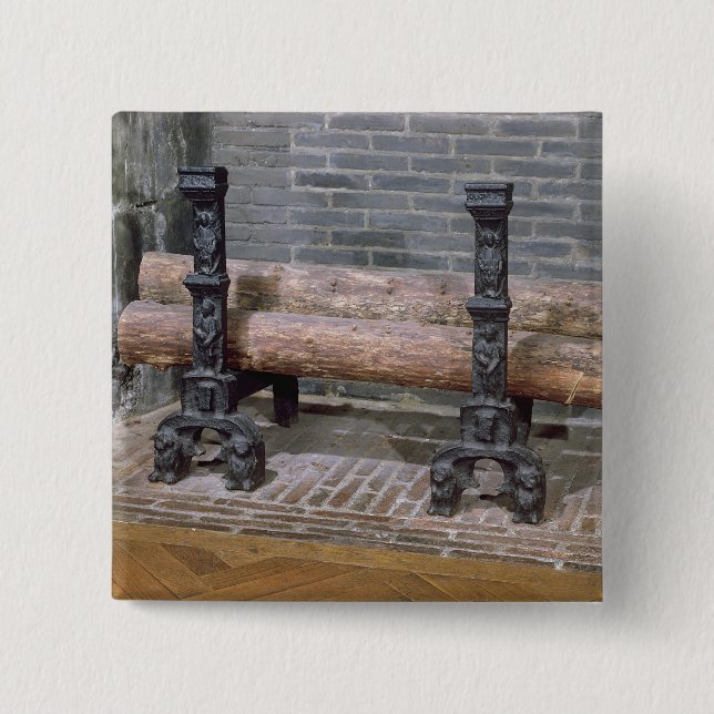 Badge Carré 5 Cm Une grille (Devant)