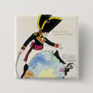 Badge Carré 5 Cm Une interruption à un pas au-dessus du globe, 1803