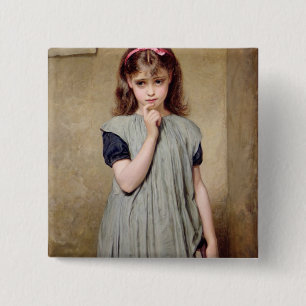 Badge Carré 5 Cm Une jeune fille dans la salle de classe, 1876