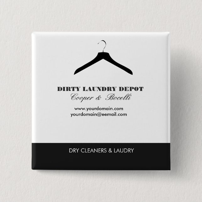 Badge Carré 5 Cm Une maison de dressing en blanc pour organiser la  (Devant)