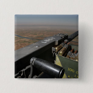 Badge Carré 5 Cm Une mitrailleuse de calibre 50