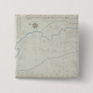 Badge Carré 5 Cm Une nouvelle et correcte carte du marais de