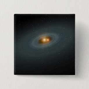 Badge Carré 5 Cm Une paire serrée des étoiles et d'un disque