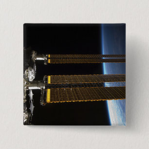 Badge Carré 5 Cm Une partie de la Station spatiale internationale 2